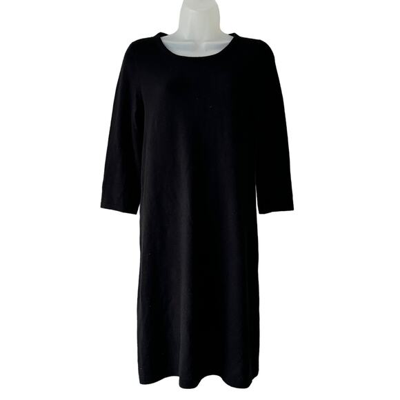 J. Crew Gustoso Dress Womens‎ Small Black 100% Cashmere Neutral Classic Knit - Picture 1 of 7